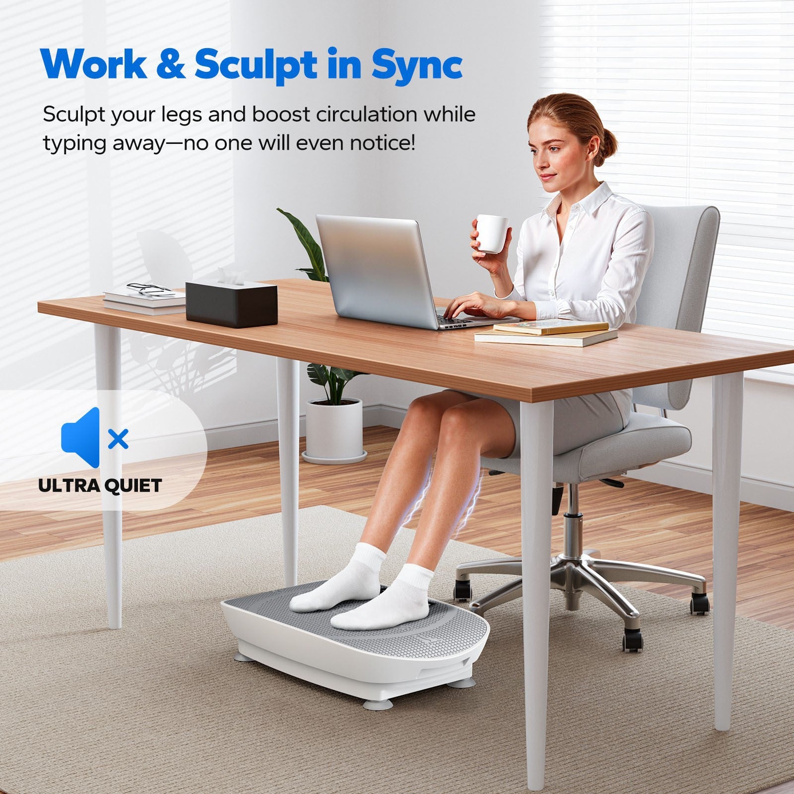 Vibration Plate Exercise Machine — Quiet Home Body Shaper