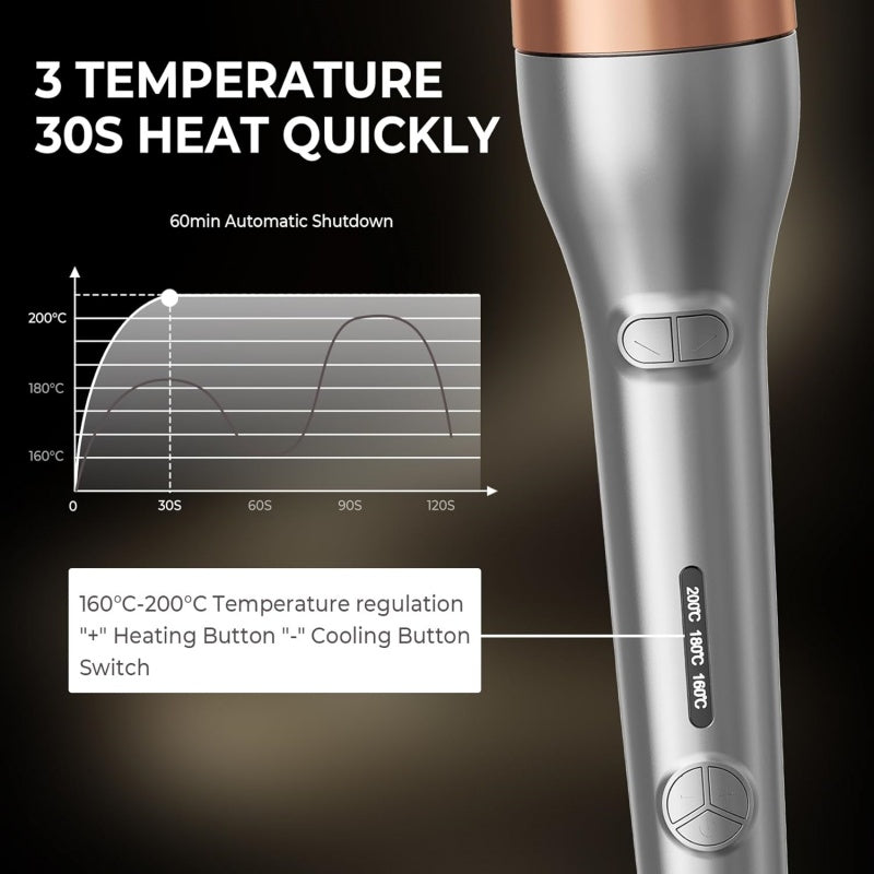 Hair Curler, Portable Automatic Curling Iron With Anti-Scald Design