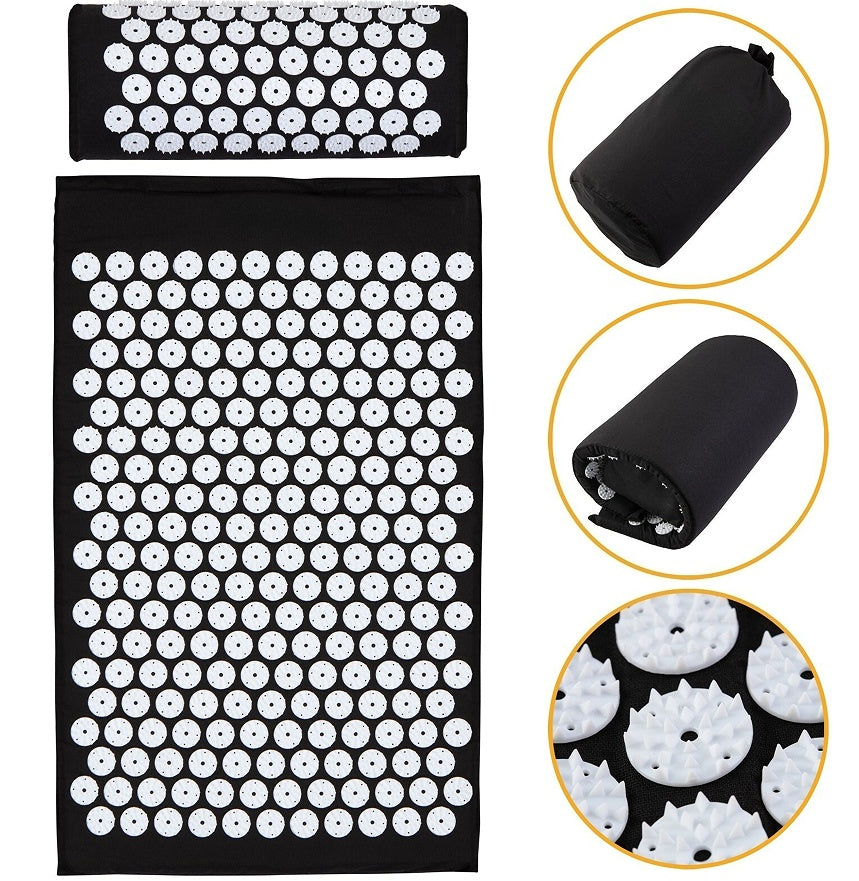 New Premium Acupressure Shakti Massage Mat & Pillow Set Fitness Yoga Massage Mat